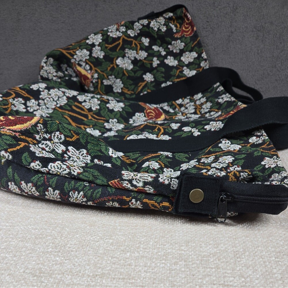 Vintage Bob Timberlake Large Bag Tapestry Fabric Tote Bird Flowers Travel - Picture 13 of 16